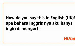 Menonton Bahasa Inggris Nya